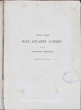 Sull' Atlante Luxoro