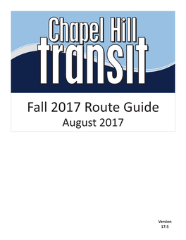 Fall 2017 Route Guide August 2017