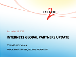 Internet2: Global Partners Update