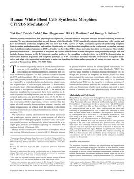 Morphine: CYP2D6 Modulation1