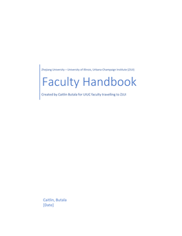 Faculty Handbook