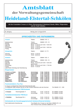 Amtsblatt Der Verwaltungsgemeinschaft Heideland-Elstertal-Schkölen