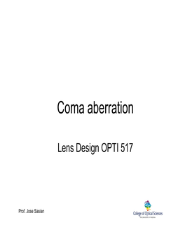 Coma Aberration