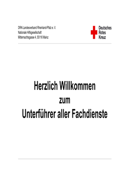 Herzlich Willkommen Unterführer Aller Fachdienste