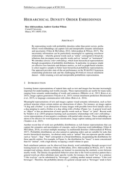 Hierarchical Density Order Embeddings