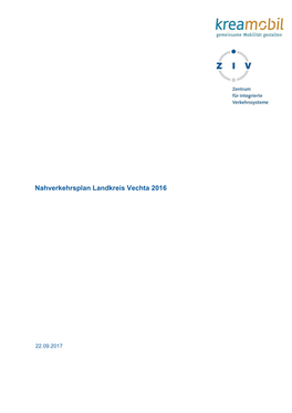 Nahverkehrsplan Landkreis Vechta 2016