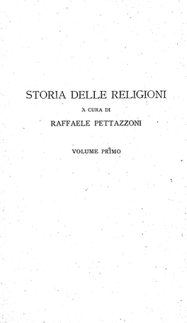 STORIA DELLE RELIGIONI (Raffaele Pettazzoni)