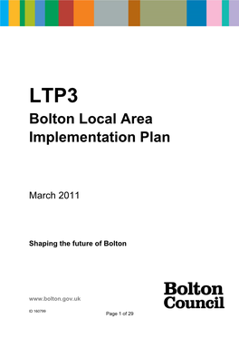 Bolton Local Area Implementation Plan