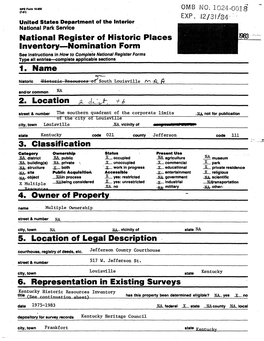 National Register of Historic Places Inventory Nomination Form IP