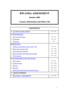 Rwanda Assessment