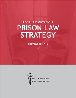 Legal Aid Ontario's Prison Law Strategy