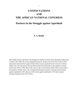 United Nations and the African National Congress