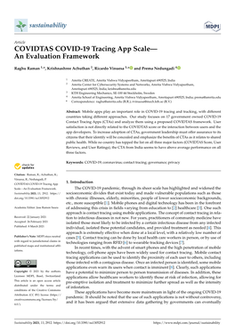 COVIDTAS COVID-19 Tracing App Scale—An Evaluation Framework