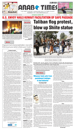 Taliban Flog Protest, Blow up Shiite Statue