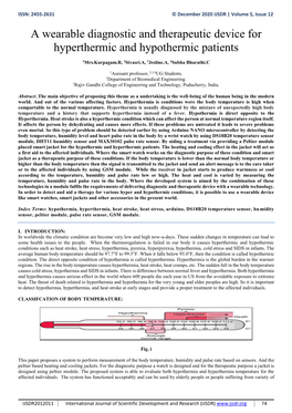 A Wearable Diagnostic and Therapeutic Device for Hyperthermic and Hypothermic Patients