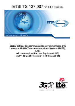 Etsi Ts 127 007 V11.4.0 (2012-10)