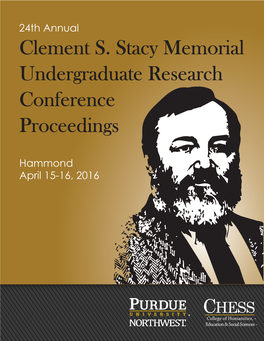 24Th Stacy Undergraduate Research Conference Proceedings 2016