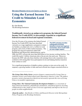 Using the Earned Income Tax Credit to Stimulate Local Economies