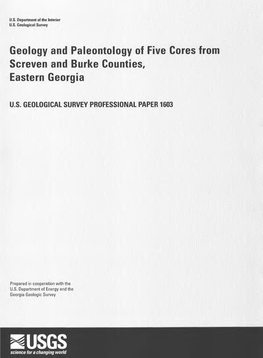 Geology and Paleontology of Five Cores from Screven and Burke Counties, Eastern Georgia