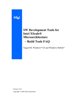 Intel FAQ Xscale