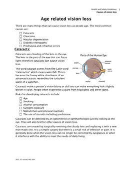 Age Related Vision Loss