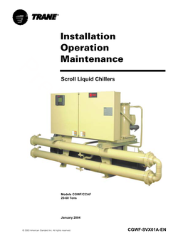 Installation Operation Maintenance Scroll Liquid Chillers