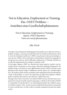 Not in Education, Employment Or Training: Das »NEET-Problem« – Ansichten Eines Gesellschaftsphänomens