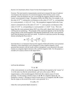 2.4.2. Symmetric Stress Tensor for the Electromagnetic Field