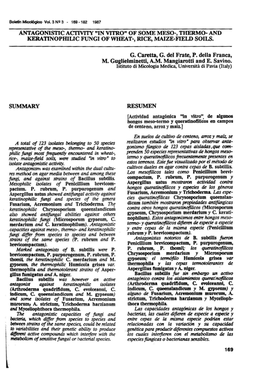 Keratinopidlic Fungi of Wheat-, Rice, Maize-Field Soii~