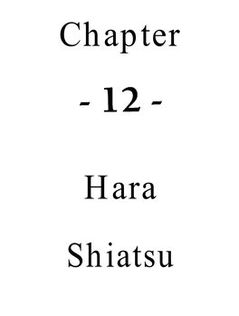 Chapter Hara Shiatsu