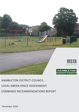 Hambleton District Council Local Green Space Assessment: Combined Recommendations Report