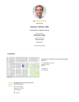 David J. Palmer, MD Northwestern Medical Group