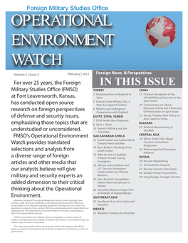 Operational Environment Watch