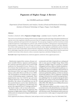 Pigments of Higher Fungi: a Review