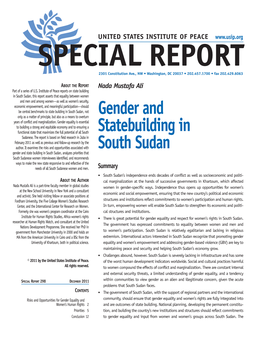Gender and Statebuilding in South Sudan