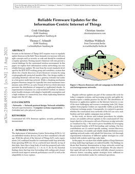 Reliable Firmware Updates for the Information-Centric Internet of Things