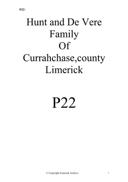 P22 Hunt and De Vere Family of Curraghchase