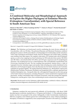 A Combined Molecular and Morphological Approach to Explore