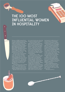 The 1Oo Most Influential Women in Hospitality