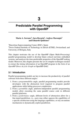 Predictable Parallel Programming with Openmp