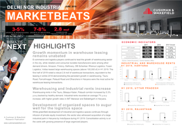 Delhi Ncr Industrial June 2019 Marketbeats