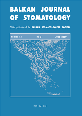 Balkan Journal of Stomatology