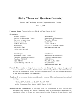 String Theory and Quantum Geometry