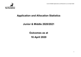 Application and Allocation Stats