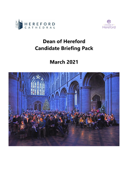 Dean of Hereford Briefing Pack