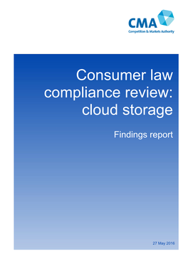 Consumer Law Compliance Review: Cloud Storage