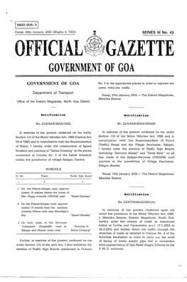 Official~~Gazette Government of Goa