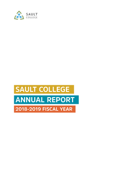 Sault College Annual Report 2018-2019 Fiscal Year