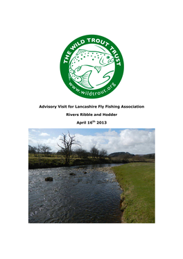 Advisory Visit for Lancashire Fly Fishing Association Rivers Ribble