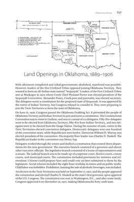 Land Openings in Oklahoma, 1889–1906
